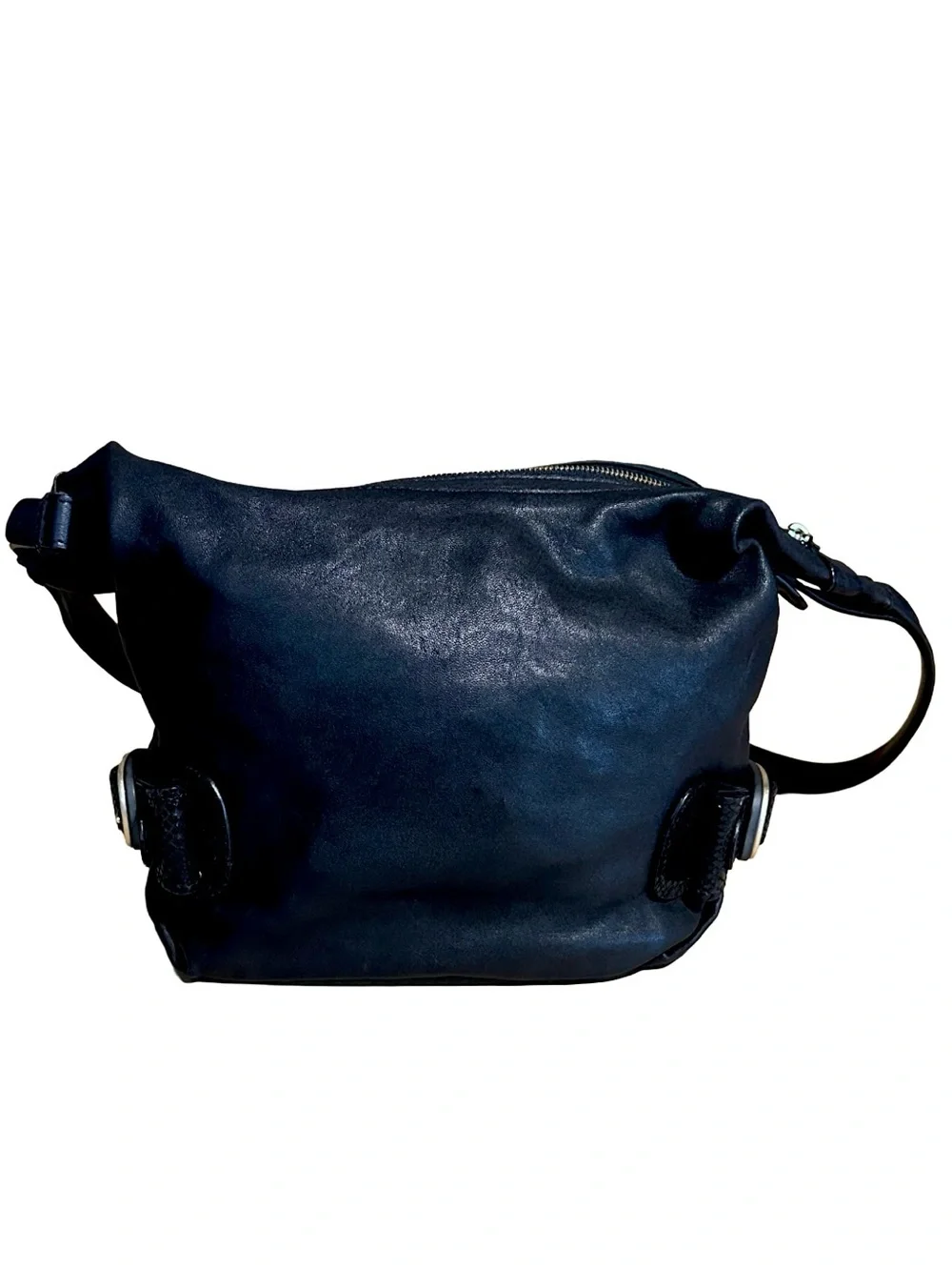SEE BY CHLOE BLACK LEATHER SLOUCHY SHOULDER BAG